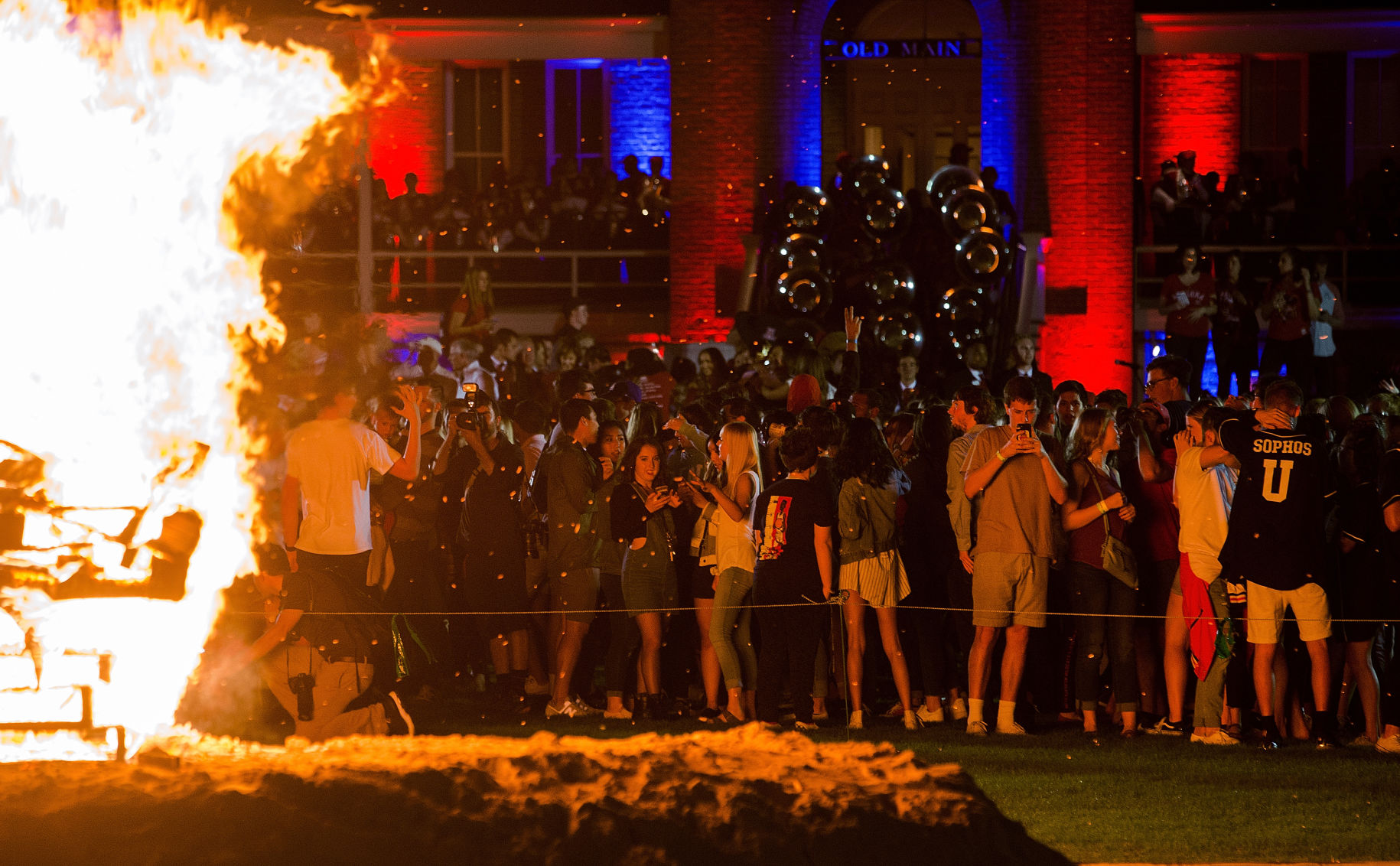 2018 Homecoming bonfire and royalty crowning